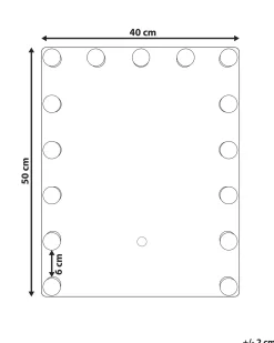 Specchio da bagno con luce LED LUCENAY 40 cm 50 cm Argento