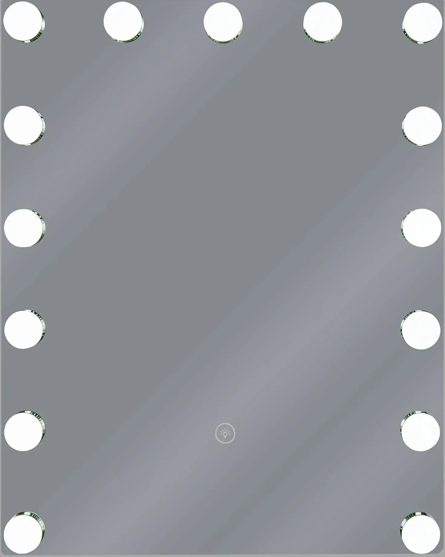 Specchio da bagno con luce LED LUCENAY 40 cm 50 cm Argento