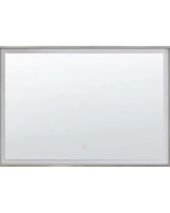 Specchio da bagno con luce LED ARGENS 80 cm 60 cm Argento