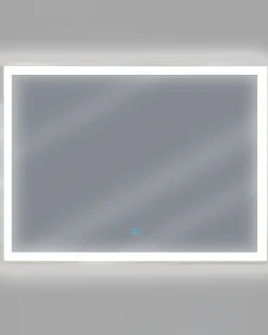 Specchio da bagno con luce LED ARGENS 80 cm 60 cm Argento