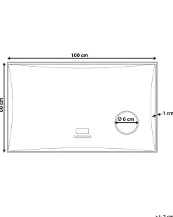 Specchio da bagno con luce LED ONLAY 100 cm 60 cm Argento