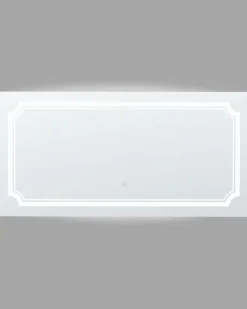 Specchio da bagno con luce LED ARROMACHNES 120 cm 60 cm Argento