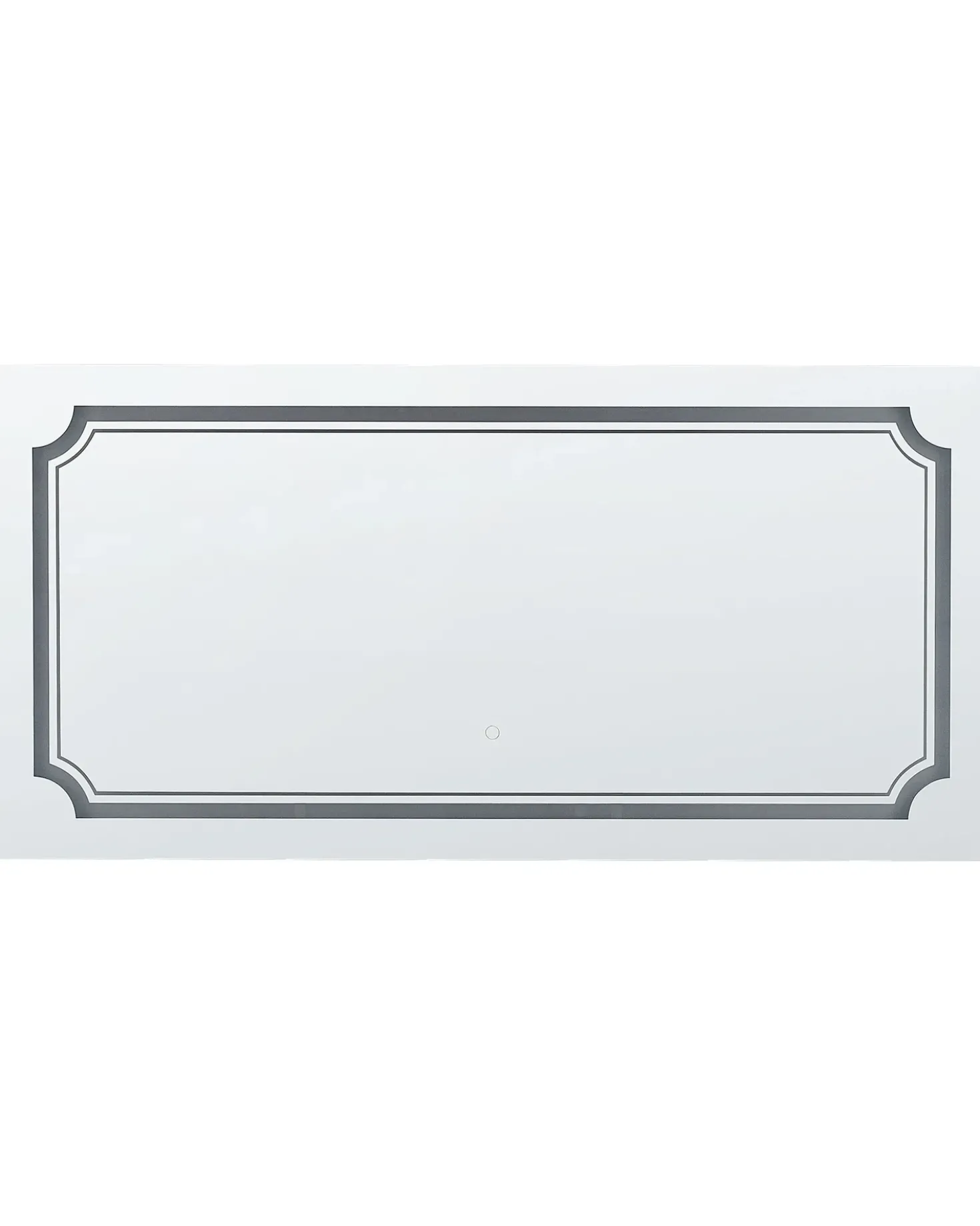 Specchio da bagno con luce LED ARROMACHNES 120 cm 60 cm Argento