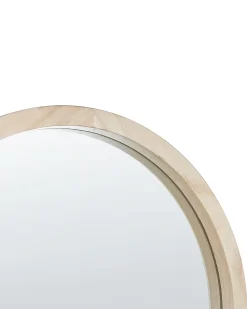 Specchio da parete con ripiano CHAMBERY 170 cm Legno di Paulownia Marrone chiaro