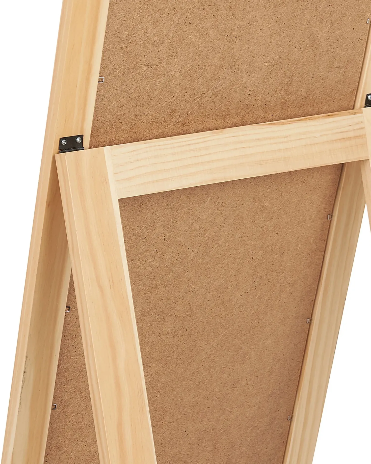 Specchio da parete con ripiano LUISANT 145 cm Legno di pino Marrone chiaro
