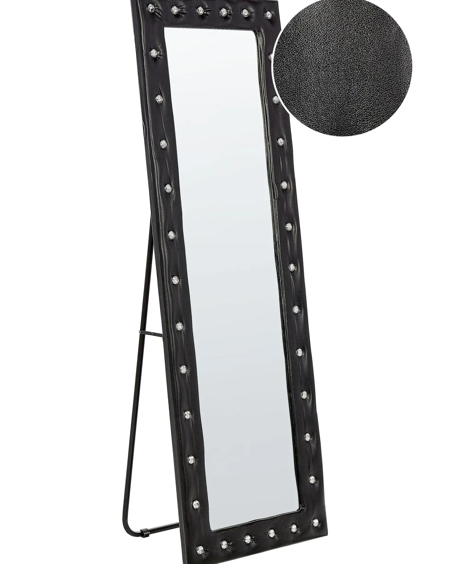 Specchio da terra ANSOUIS 150 cm Pelle sintetica Nero