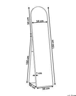 Specchio da terra BAGNOLET 150 cm Metallo Argento