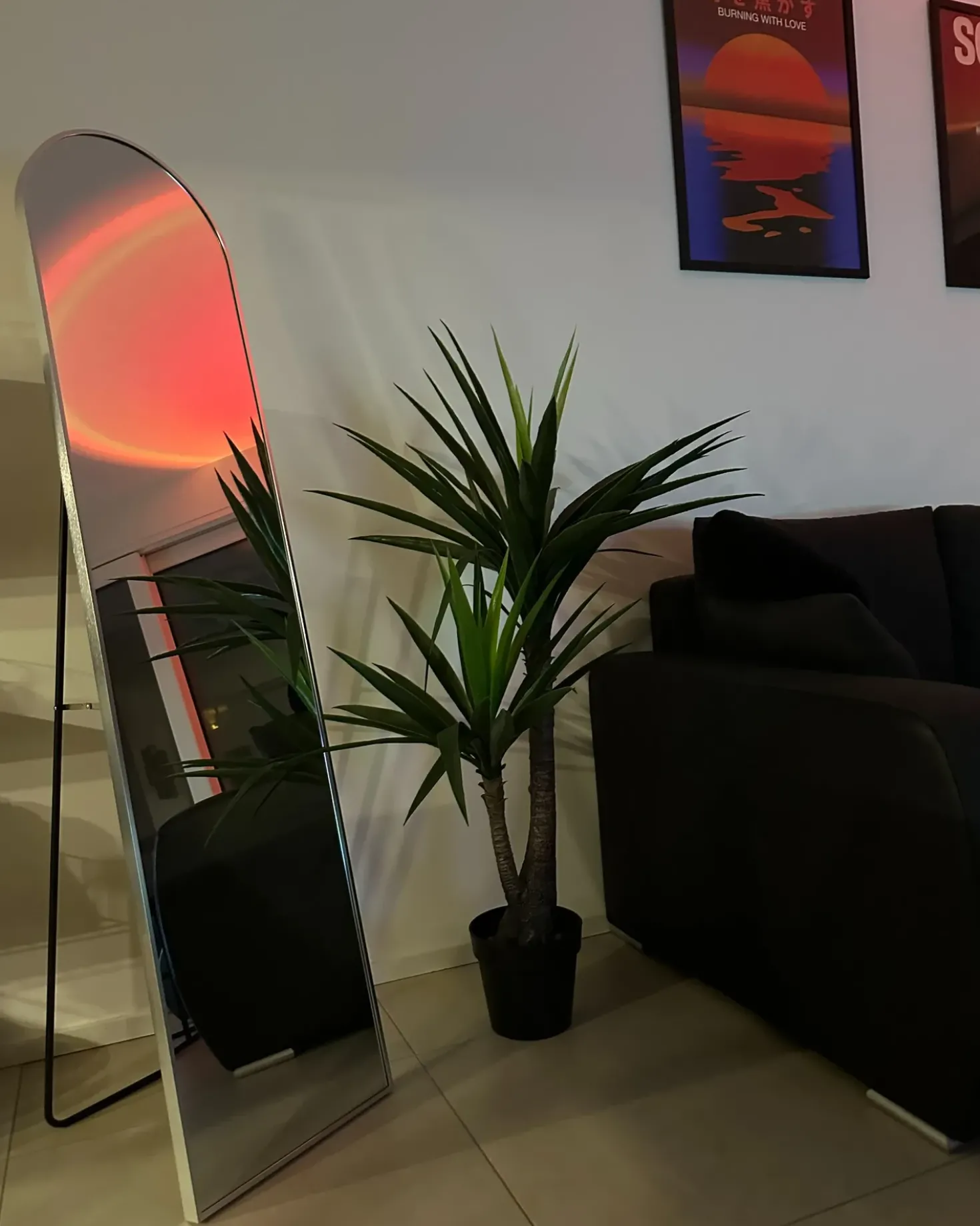 Specchio da terra BAGNOLET 150 cm Metallo Argento