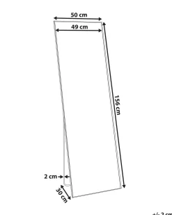 Specchio da terra BEAUVAIS 156 cm Metallo Nero