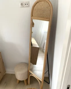 Specchio da terra BRUSSEY 170 cm Rattan Naturale