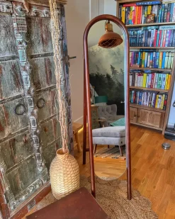 Specchio da terra CHELLES 150 cm Legno di Paulownia Marrone scuro