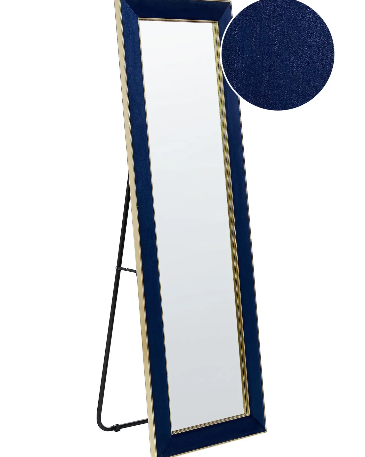 Specchio da terra LAUTREC 150 cm Velluto Blu marino