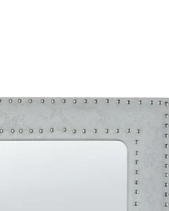 Specchio da terra LOCRONAN 150 cm Pelle sintetica Grigio chiaro