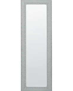 Specchio da terra LOCRONAN 150 cm Pelle sintetica Grigio chiaro