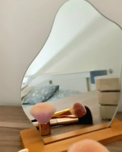 Specchio da terra LOZERE 19 cm 22 cm Bambù Marrone chiaro