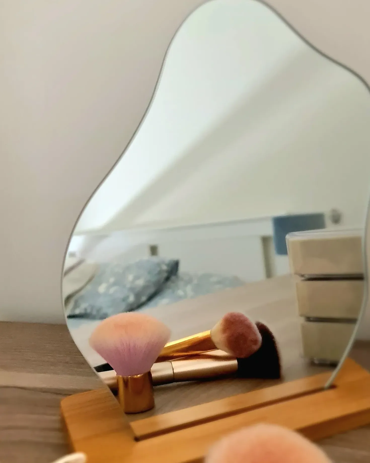 Specchio da terra LOZERE 19 cm 22 cm Bambù Marrone chiaro