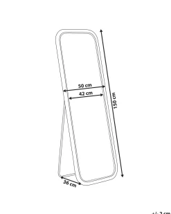 Specchio da terra MALANGE 150 cm Rattan Naturale