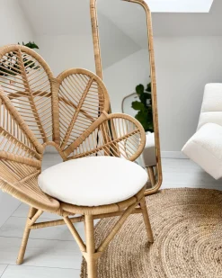 Specchio da terra MALANGE 150 cm Rattan Naturale