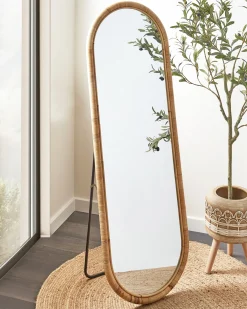 Specchio da terra MONTOT 150 cm Rattan Naturale
