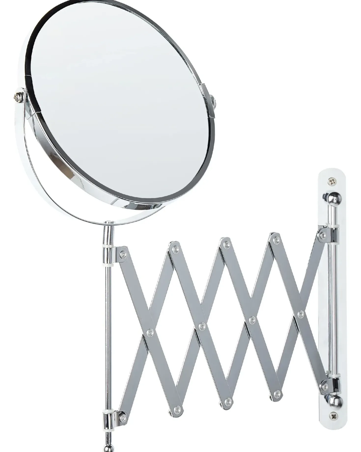 Specchio da trucco allungabile per parete YVELINES 57 cm 36 cm Metallo Argento