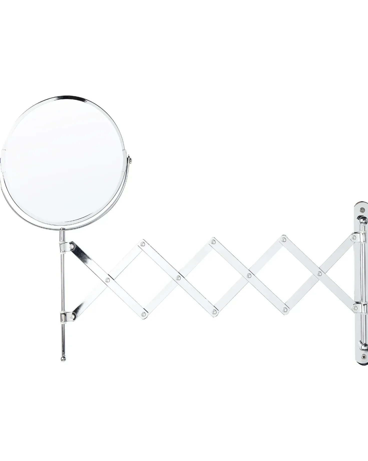 Specchio da trucco allungabile per parete YVELINES 57 cm 36 cm Metallo Argento
