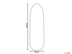 Specchio DARNETS 45 cm 160 cm Metallo Nero
