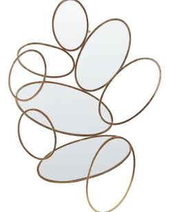 Specchio DECIZE 113 cm 77 cm Metallo Oro