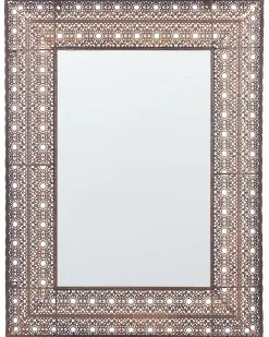 Specchio DEHRADUN 69 cm 90 cm Metallo Rame