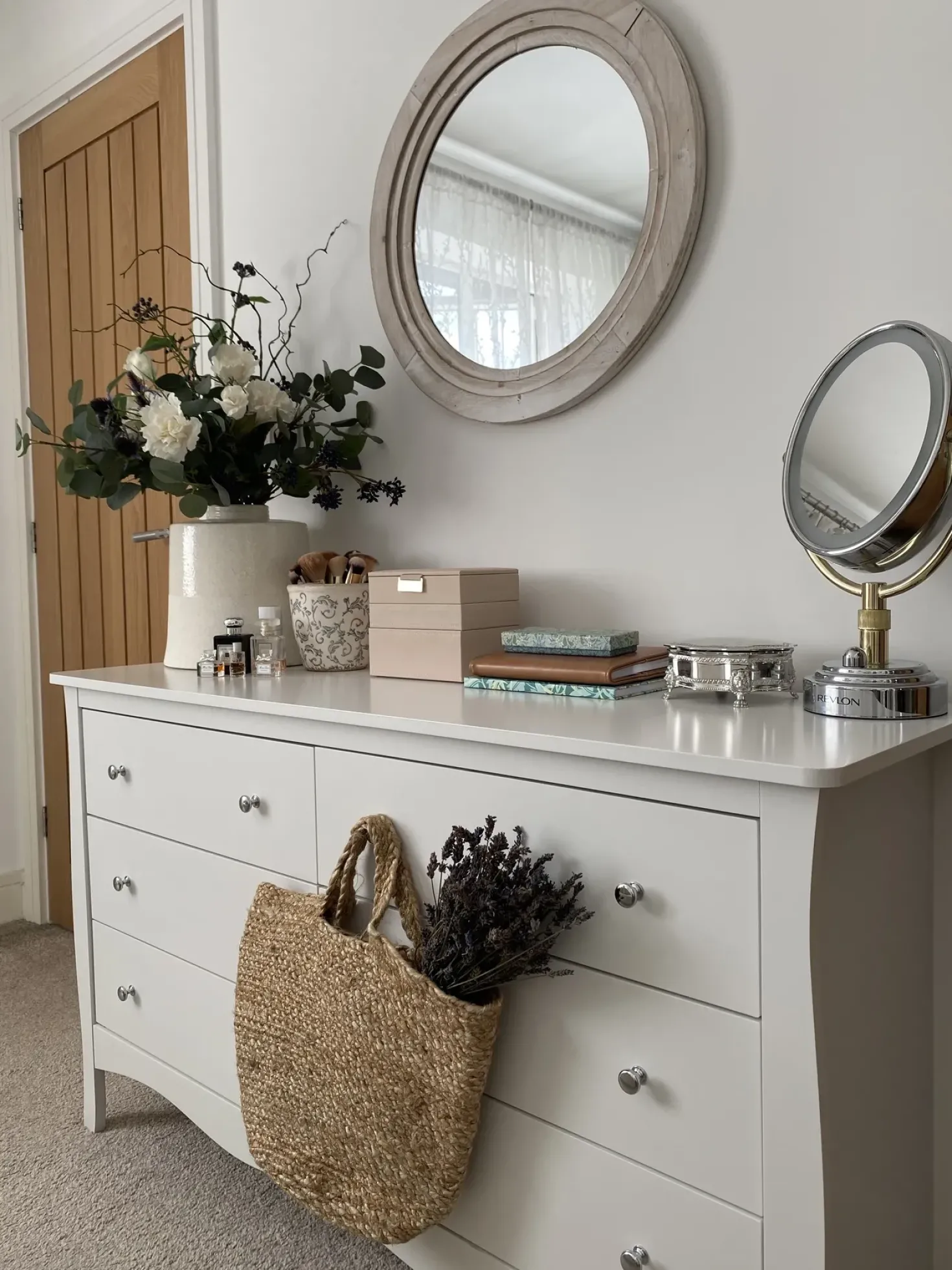 Specchio DELICIAS 60 cm 60 cm Bianco sporco