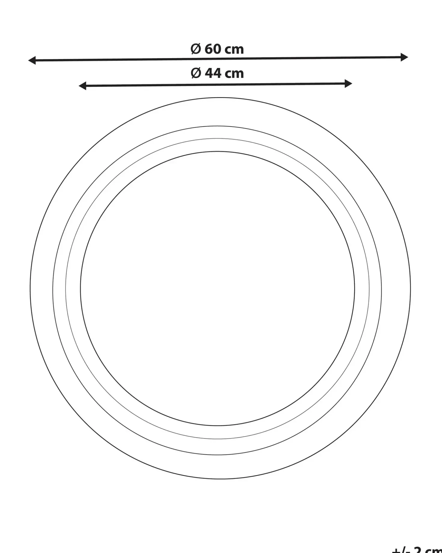 Specchio DELICIAS 60 cm 60 cm Bianco sporco