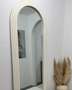 Specchio DIJON 80 cm 170 cm Legno Bianco sporco