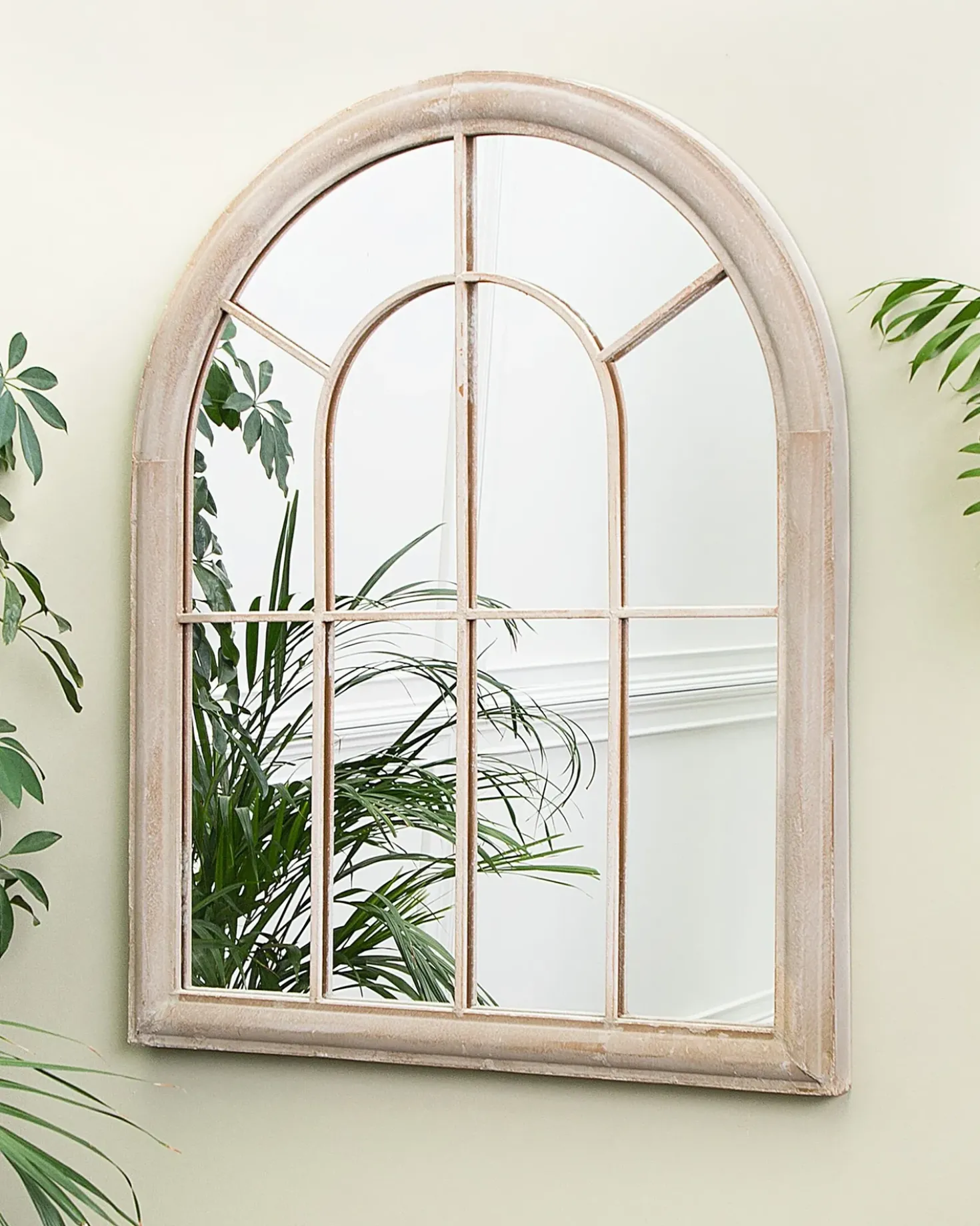 Specchio EMBRY 69 cm 88 cm Metallo Beige