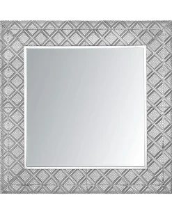 Specchio EVETTES 80 cm 80 cm Metallo Argento