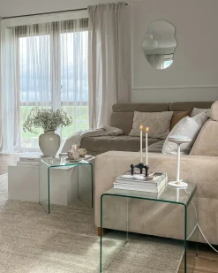 Specchio FALAISE 50 cm 70 cm Argento