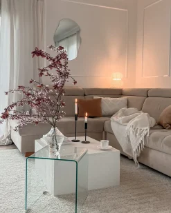 Specchio FALAISE 50 cm 70 cm Argento