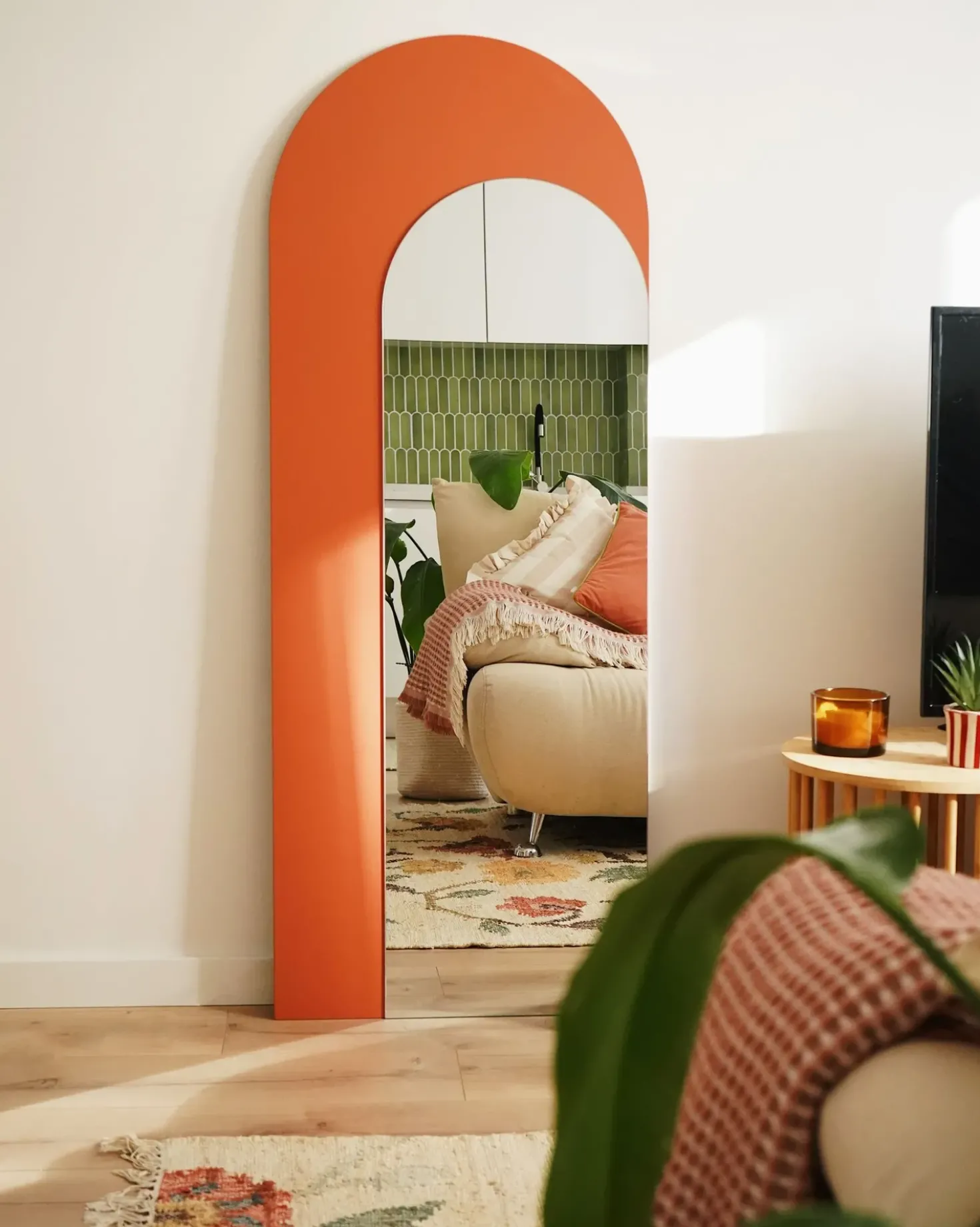 Specchio GROISES 55 cm 140 cm Arancione