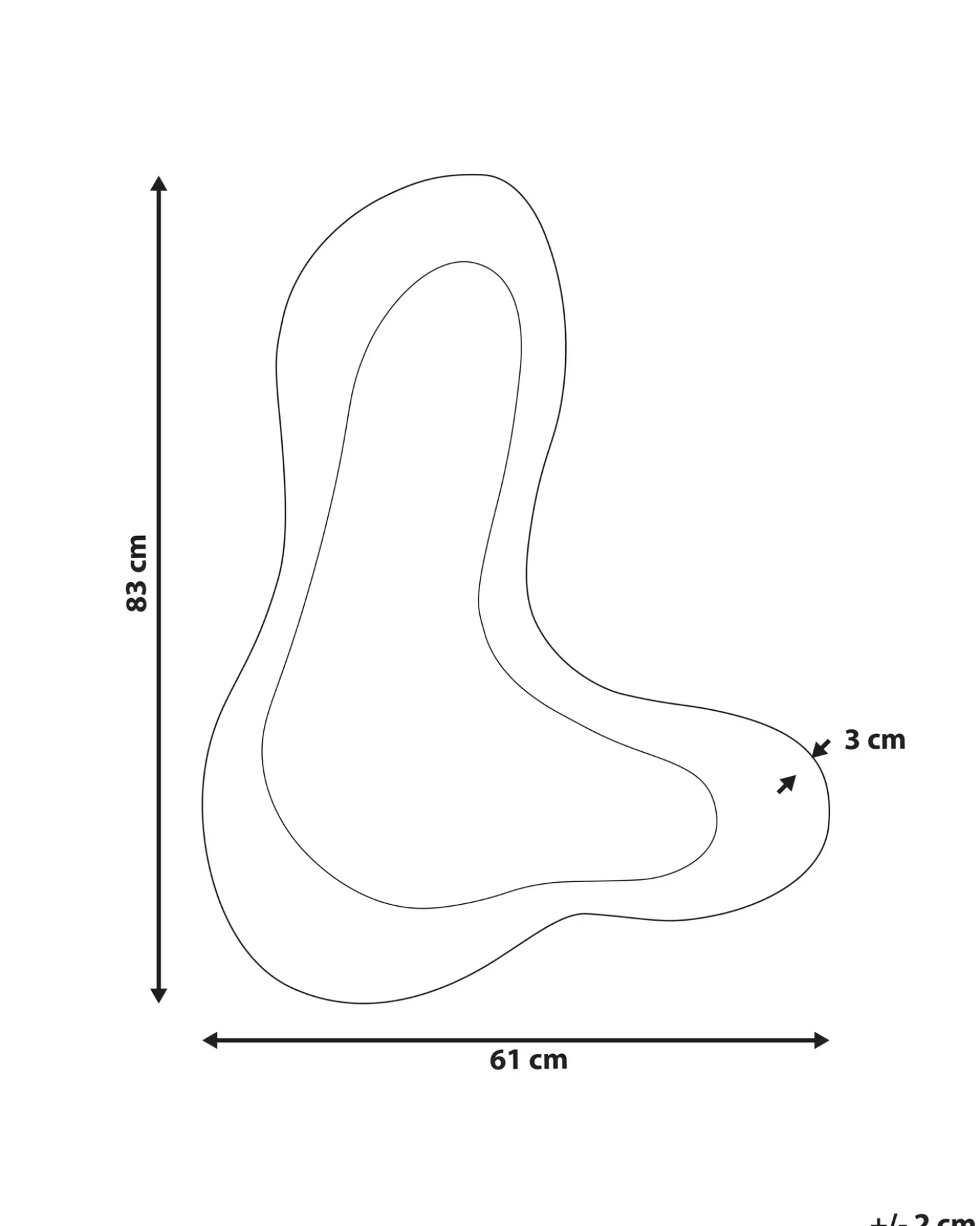 Specchio GUICLAN 61 cm 83 cm Bianco