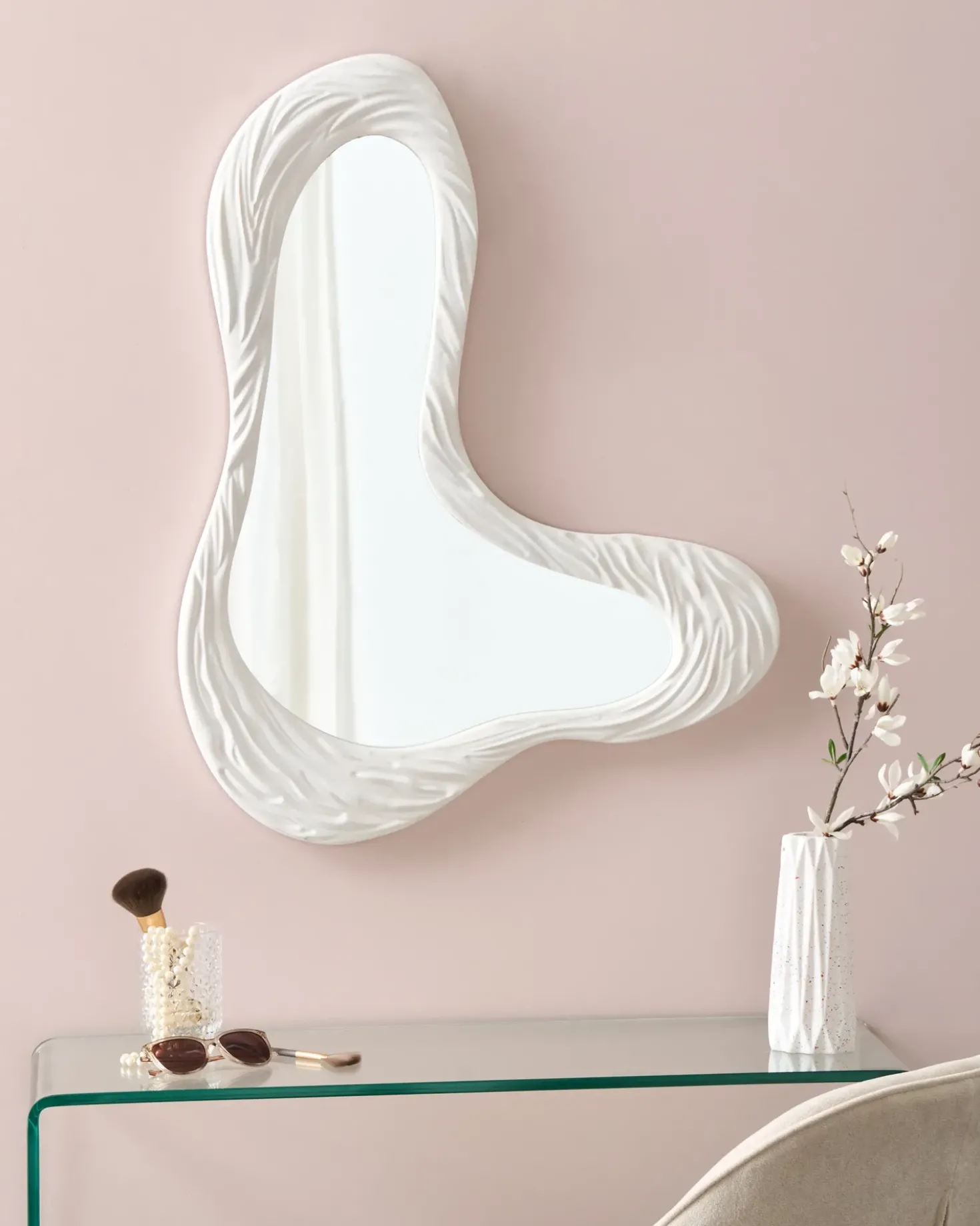 Specchio GUICLAN 61 cm 83 cm Bianco