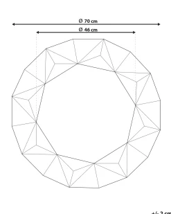 Specchio HABAY 70 cm 70 cm Argento