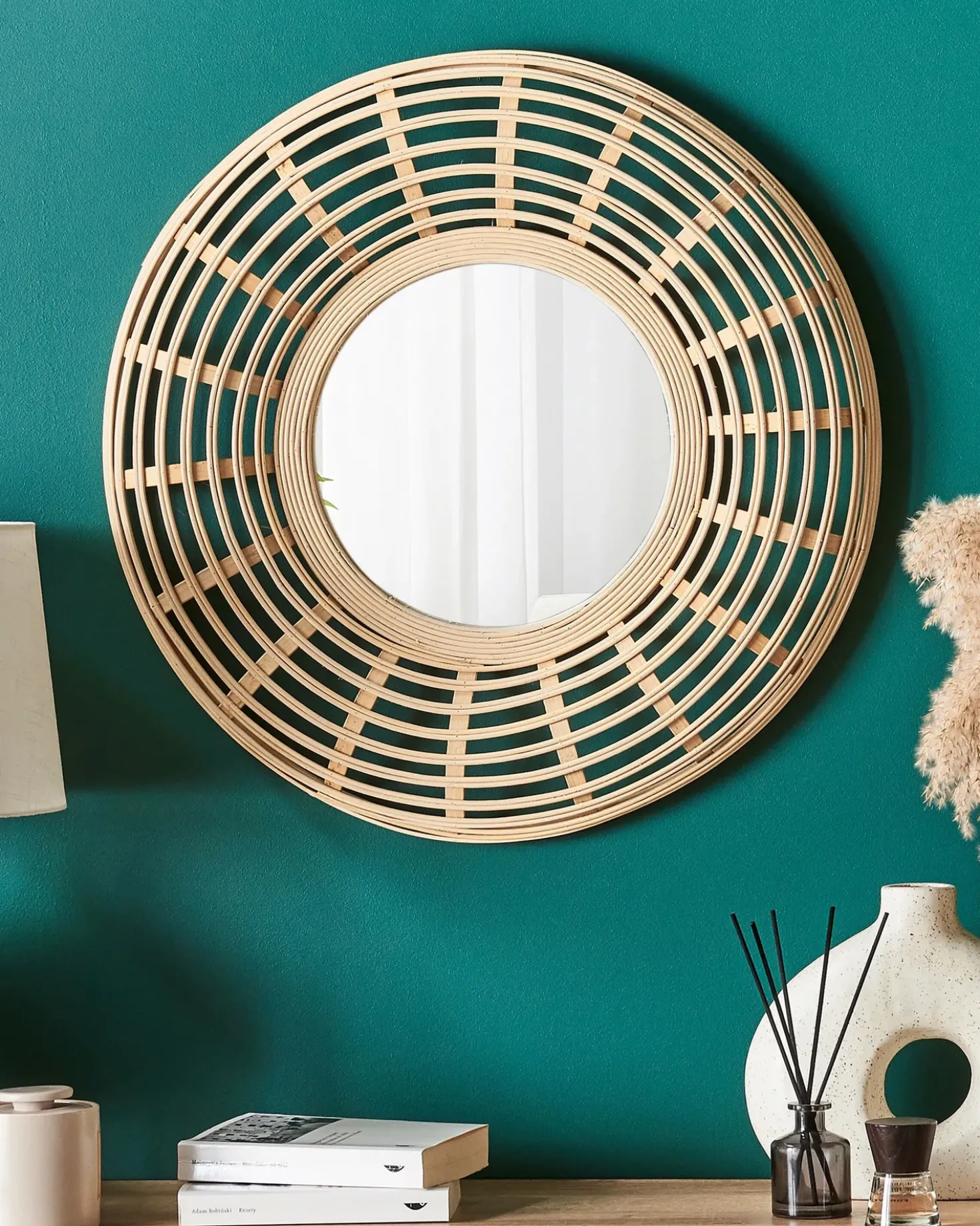 Specchio HANUA 60 cm 60 cm Bambù Naturale