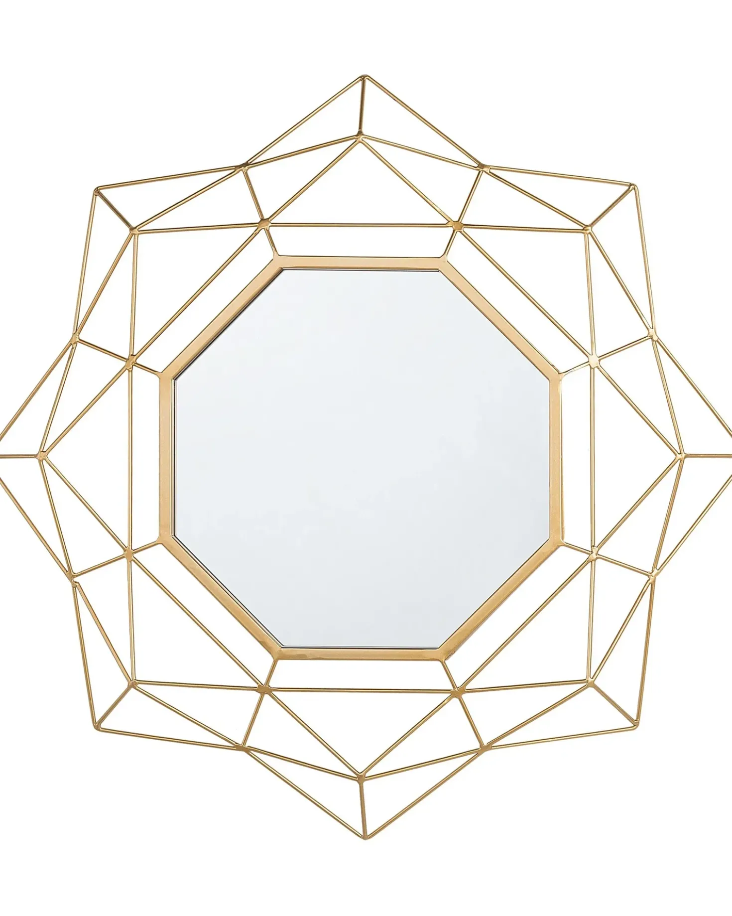 Specchio HILLION 60 cm 60 cm Metallo Oro