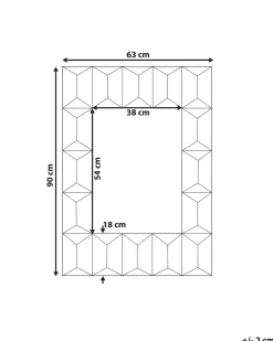 Specchio HIZOTE 63 cm 90 cm Legno di abete Marrone
