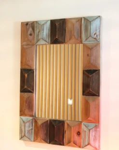 Specchio HIZOTE 63 cm 90 cm Legno di abete Marrone