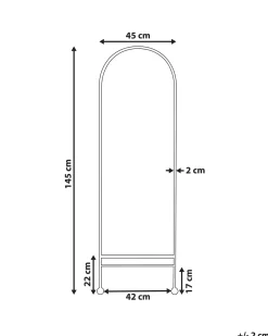 Specchio JARNAGES 45 cm 145 cm Metallo Nero