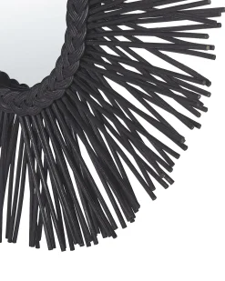 Specchio KALASIN 60 cm 60 cm Rattan Nero