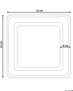 Specchio LANGLI 52 cm 52 cm Vimini Naturale