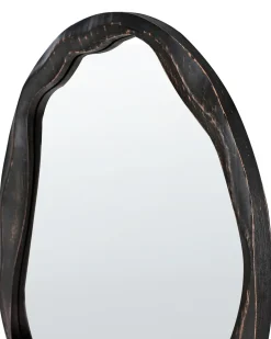 Specchio LANGON 60 cm 60 cm Legno di pino Marrone scuro
