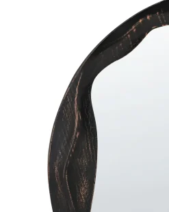 Specchio LANGON 60 cm 60 cm Legno di pino Marrone scuro