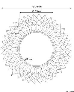 Specchio LARRAU 70 cm 70 cm Metallo Argento