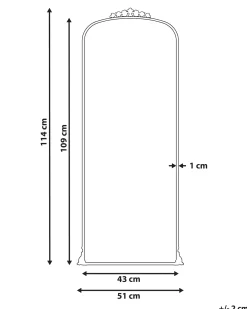 Specchio LIVRY 51 cm 114 cm Metallo Oro